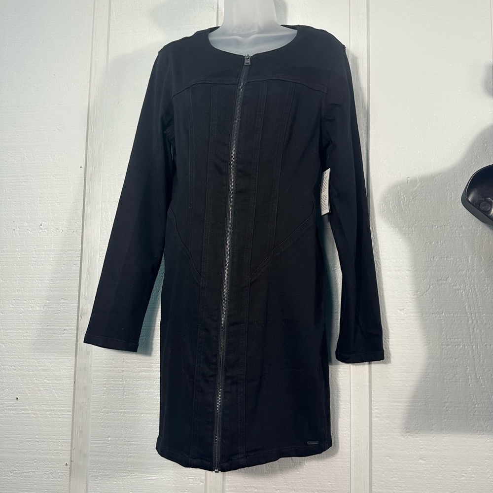 Guess Black Jean Corset Dress Size Large NWT - Picture 4 of 10